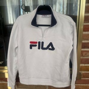 Fila White Logo Pull Over Size Medium